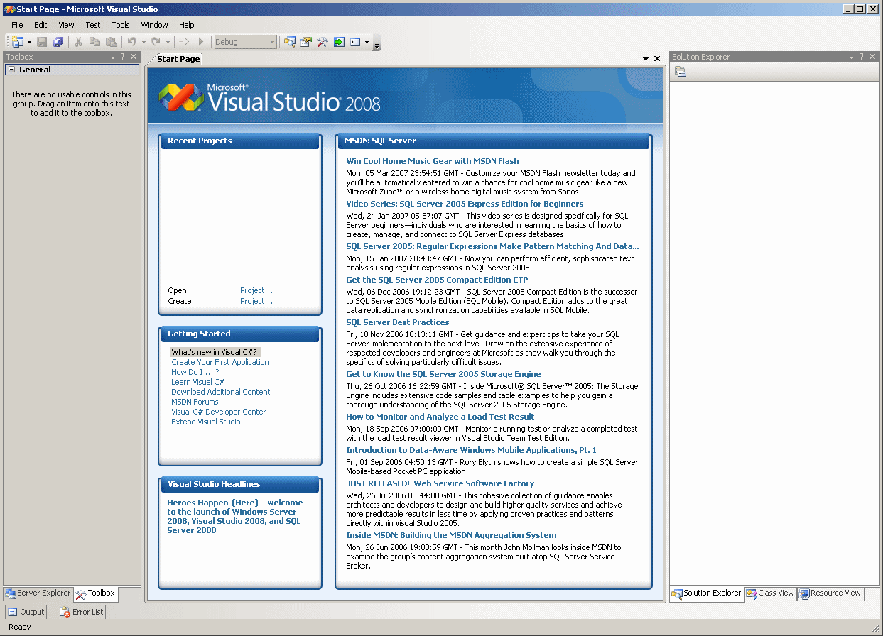 الفيجوال ستوديو visual studio 2008